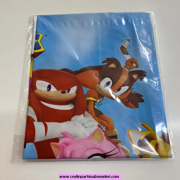 Sonic Temalı Masa Örtüsü